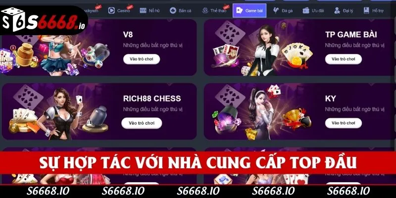 Sự hợp tác với nhà cung cấp top đầu Sự hợp tác với nhà cung cấp top đầu
